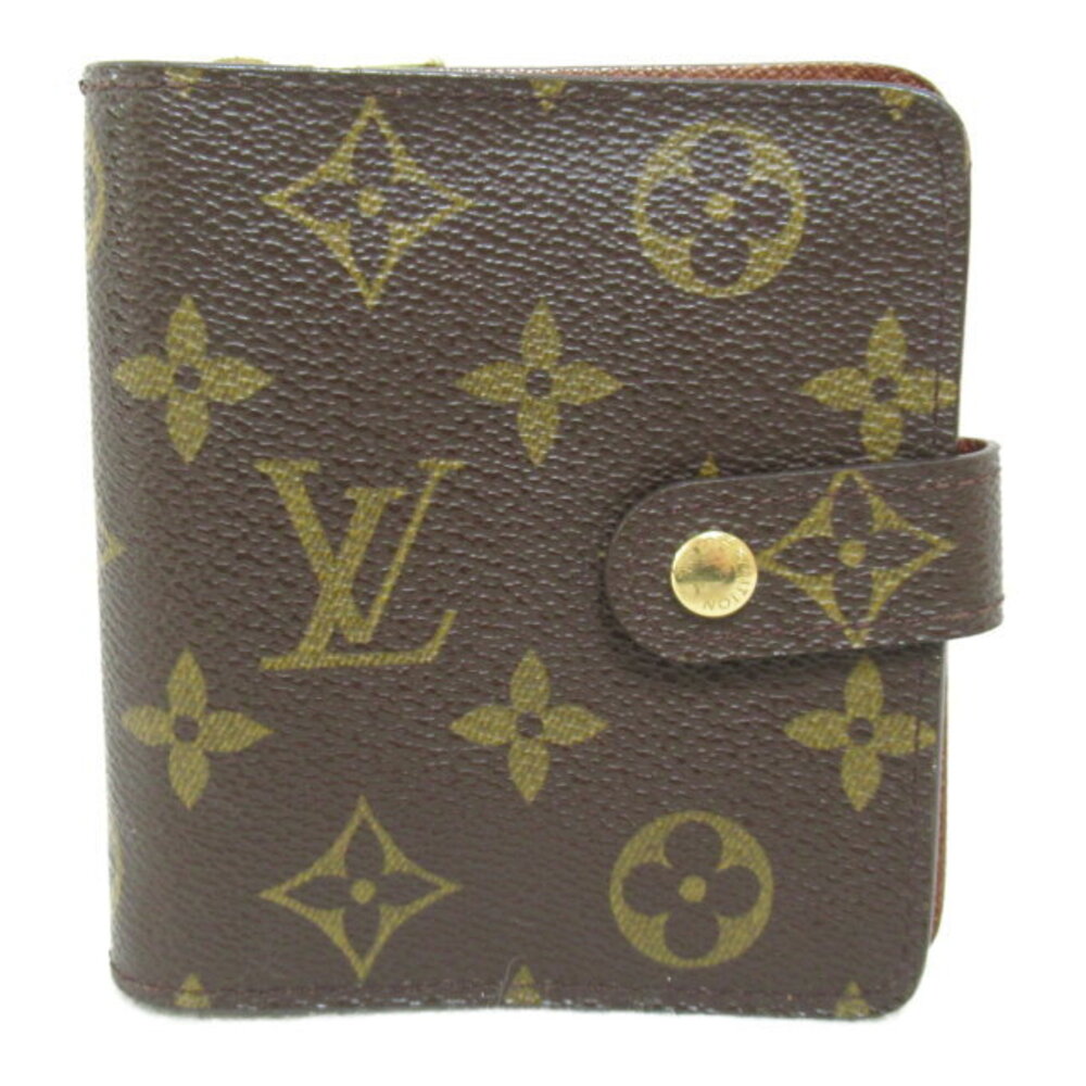 Louis Vuitton Compact Zip Bifold Wallet Canvas Monogram Brown